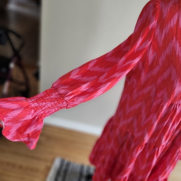 Pomander Place Vibrant Pink and Orange Dress - Picture 3 of 4